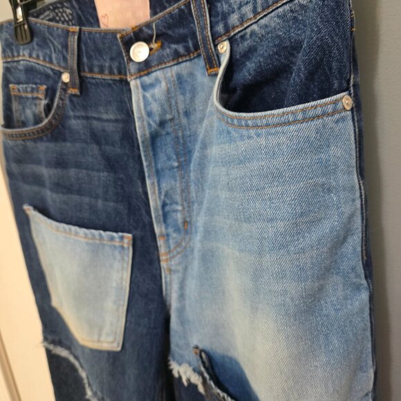Revice Patchwork Jeans Women’s Size 28 Made in USA Straight Leg High Rise - Picture 10 of 16
